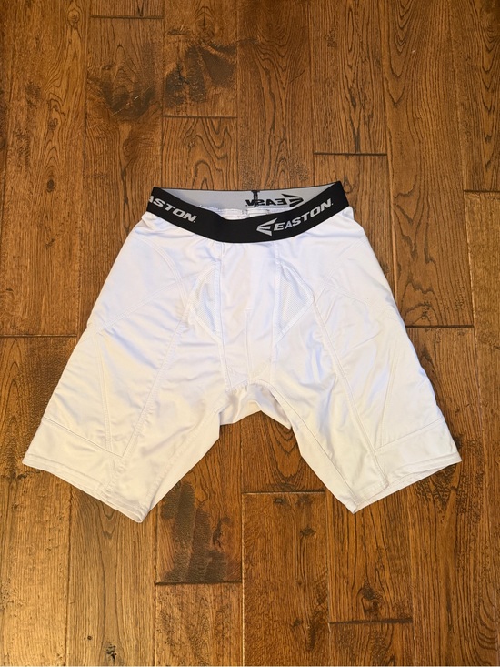 Easton Pants - Easton White Women's Compression Sliding Shorts with Black Branded Waistband